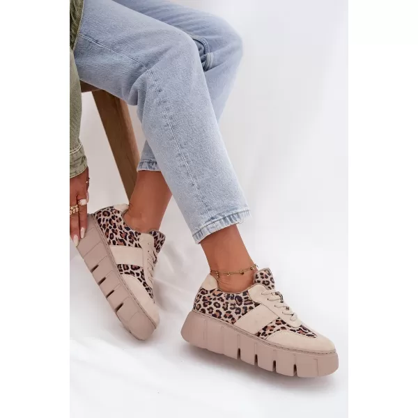  Damen-Sneaker VINCEZA LEOPARDO BEIGE 