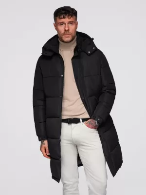 Herren-Winterjacke OMBRE OM-JALJ-0309 SCHWARZ