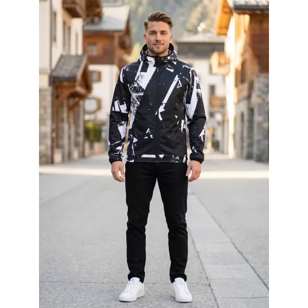  Premium-Softshelljacke für Herren ALTISPORT VOJ/ALM079JACK01 SCHWARZ UND WEIß 