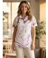 Premium-Shirt für Damen ALTISPORT VOJ/ALW049KOS01 WEIß/LILA