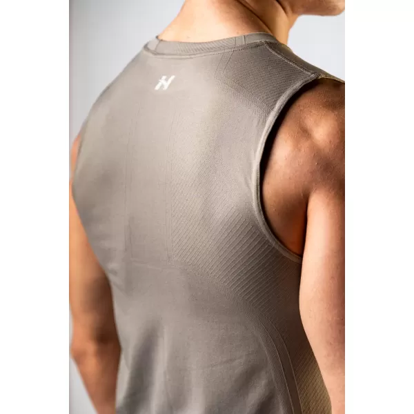  Nahtloses T-Shirt ohne Ärmel POWER 899 LIGHT BROWN ASH Nebbia 