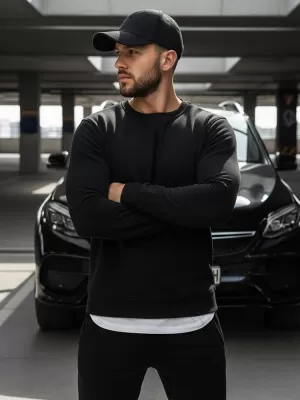 Herren-Sweatshirt DSTREET BX2416 SCHWARZ