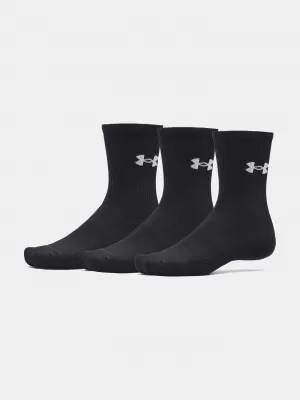 Socken UNDER ARMOUR PERFORMANCE COTTON 3P CRW 6009685-008 SCHWARZ