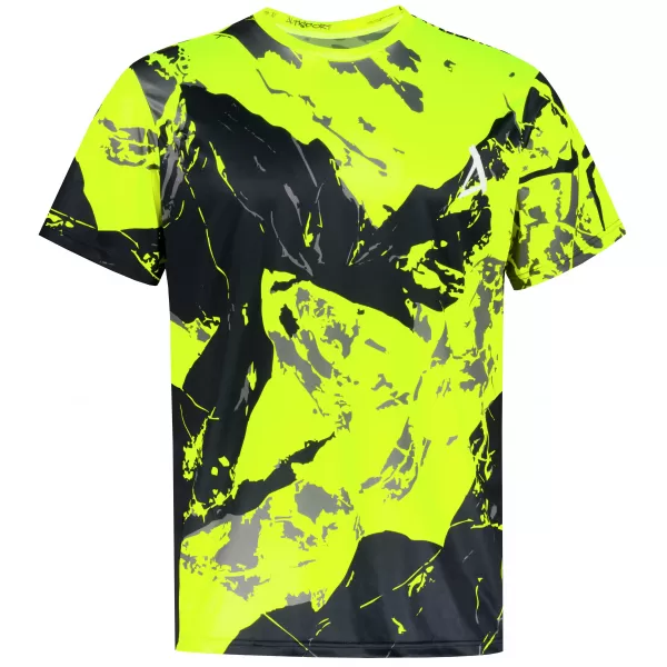  Premium-T-Shirt für Herren ALTISPORT VOJ/ALM131TR01 FLUOGELB/SCHWARZ 