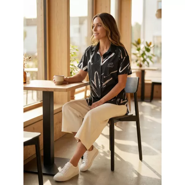  Premium-Shirt für Damen ALTISPORT VOJ/ALW049KOS01 SCHWARZ UND WEIß 