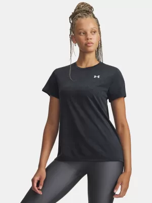 Damen-T-Shirt UNDER ARMOUR TECH PIXELATE SSC 6012302-001 SCHWARZ