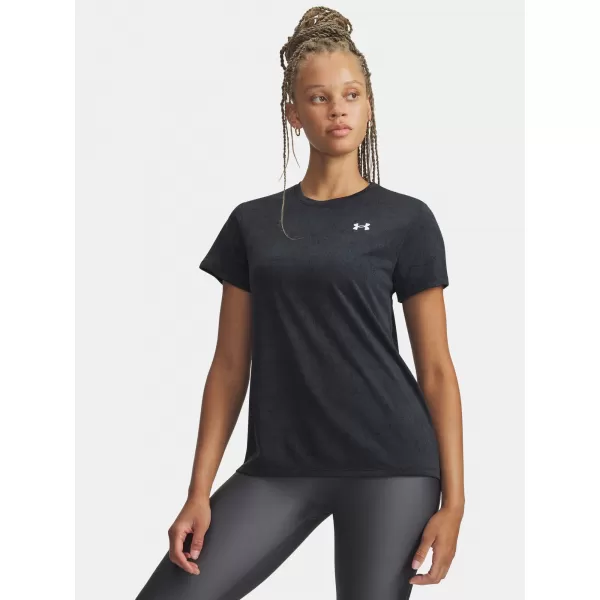  Damen-T-Shirt UNDER ARMOUR TECH PIXELATE SSC 6012302-001 SCHWARZ 