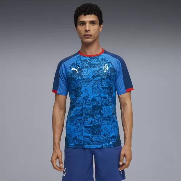  Funktions-T-Shirt für Herren PUMA NEYMAR JR PLAYMAKER JERSEY 660314-10 BLAZING BLUE/ LEUCHTENDES BLAU/PUMA-WEIß/ULTRA 