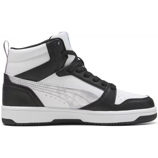  Damenschuhe PUMA REBOUNDV6MIDSPACEBELLEJR 402768-02 PUMA SCHWARZ/LILA CRUSH/WEIß 