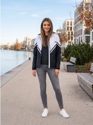 Premium-Softshelljacke für Damen ALTISPORT VOJ/ALW101JACK01 SCHWARZ UND WEIß