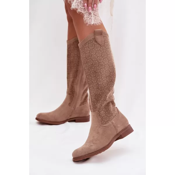 Damenstiefel S.BARSKI HY61-8022 BEIGE 