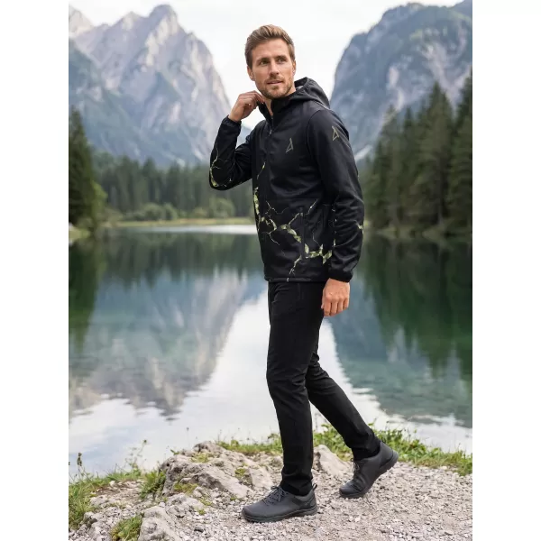  Premium-Softshelljacke für Herren ALTISPORT VOJ/ALM129JACK01 SCHWARZ/MILITÄRISCH 
