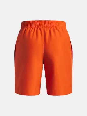 Shorts für Jungen UNDER ARMOUR UA TECH WOVEN WORDMARK SHORT 1383341-844 ORANGE