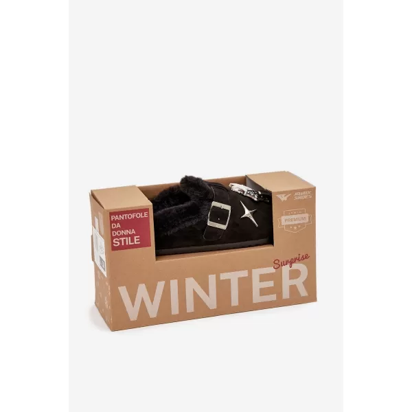 Damenhausschuhe BOTO THALORA 40801 SCHWARZ 