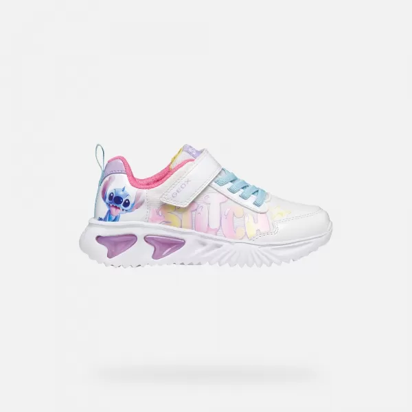  Mädchen-Sneaker GEOX ASSISTER J65E9B0AN02C0653 WEIß 