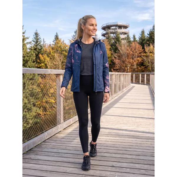  Premium-Softshelljacke für Damen ALTISPORT VOJ/ALW064JACK01 BLAU ROSA 