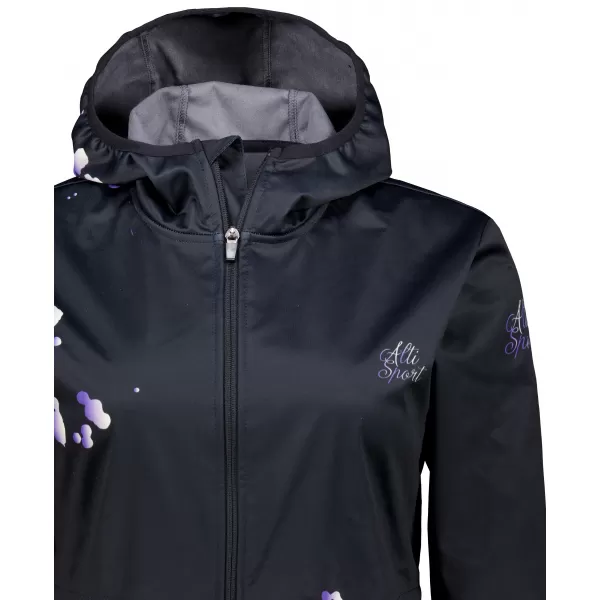  Premium-Softshelljacke für Damen ALTISPORT VOJ/ALW077JACK01 SCHWARZ/LILA 