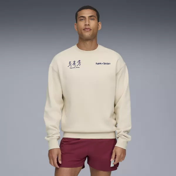  Sweatshirt PUMA UNISEX X SAYSKY LS KNIT 527557-87 ALPINER SCHNEE 