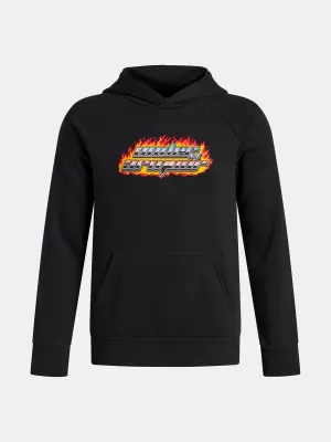 Jungen-Sweatshirt UNDER ARMOUR UA RIVAL FLC FLAMIN WDMRK HD 6003781-001 SCHWARZ