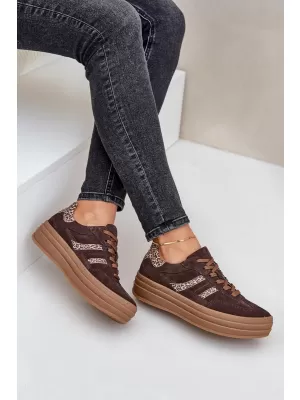 Damenschuhe ZAZOO N1176 BRAUN/BEIGE