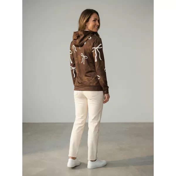  Premium-Weihnachts-Sweatshirt für Damen ALTISPORT VOJ/ALWVN10MI01 BRAUN 