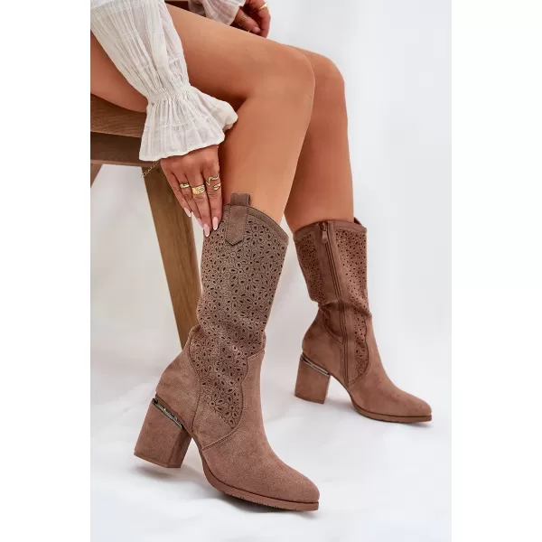  Damenstiefel S.BARSKI HY51-238 KAFFEE 