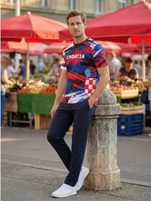 Premium-T-Shirt für Herren ALTISPORT VOJ/ALM036HR/TR01 STREIFEN