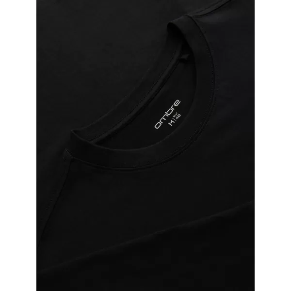  Herren-T-Shirt OMBRE OM-LSPT-0136 SCHWARZ 