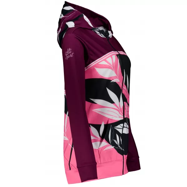  Hochwertiges Damen-Sweatshirt mit Reißverschluss ALTISPORT VOJ/ALW128MI02 ROSA/WEIß 
