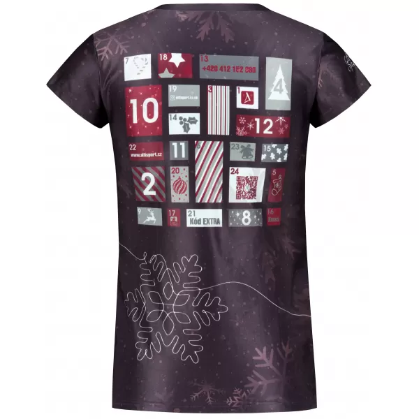  Premium-Weihnachts-T-Shirt für Damen ALTISPORT VOJ/ALWVN8TR06 BRAUN 