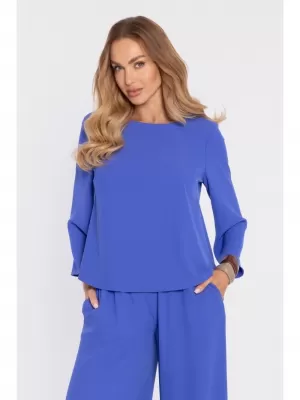 Damenbluse MOE M905 BLAU