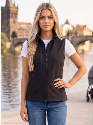 Softshellweste für Damen ALTISPORT NoPrint NP/ALW965 EBENHOLZGRAU