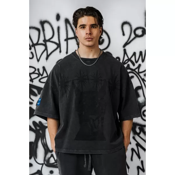  Übergroßes T-Shirt für Herren NEBBIA x Sexsdreams 809 SCHWARZ 
