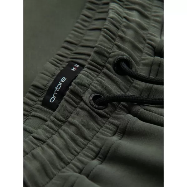  Herren-Jogginghose OMBRE OM-PASK-0281 DUNKLES OLIVGRÜN 