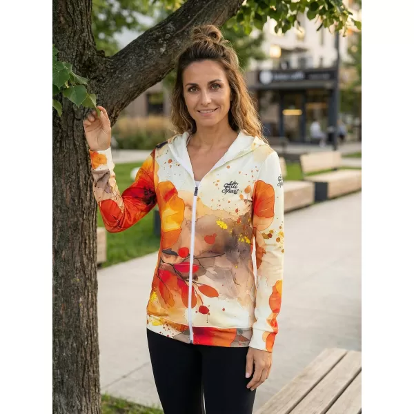  Hochwertiges Damen-Sweatshirt mit Reißverschluss ALTISPORT VOJ/ALW127MI02 ORANGE 