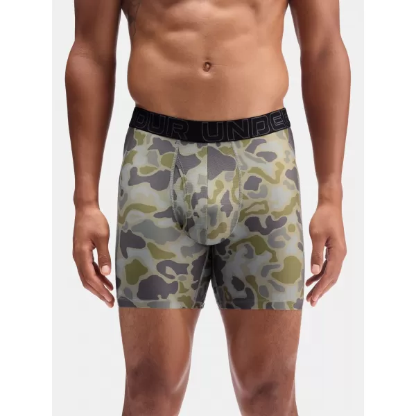  Herren-Boxershorts UNDER ARMOUR UA PERFORMANCE TECH - PRINT 6IN - 1PK 1383875-069 TITAN 