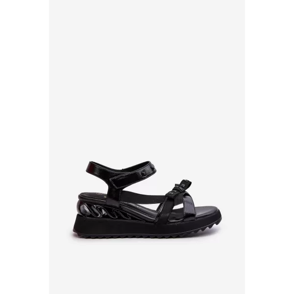  Damensandalen D&A CR956 SCHWARZ 