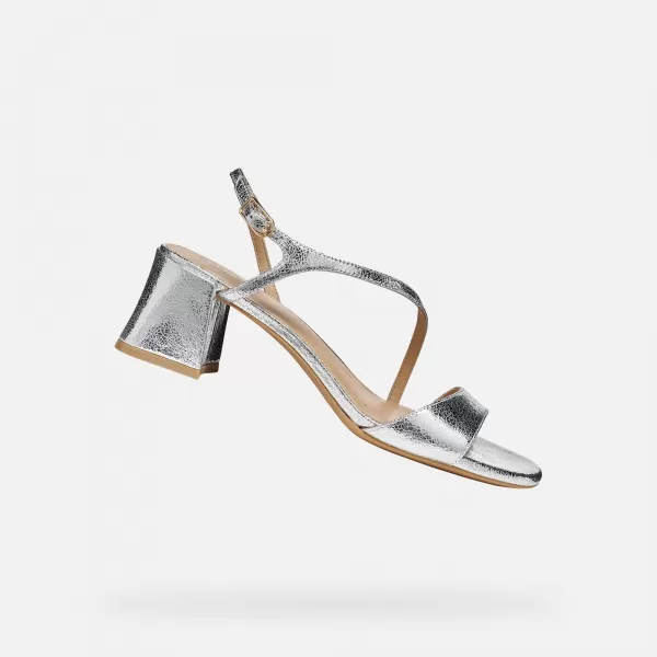  Damensandalen GEOX NEW ERAKLIA 50 T01 G012949 SILBER 