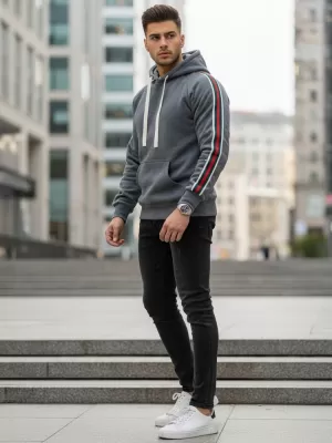 Herren-Sweatshirt DSTREET BX5938 GRAU
