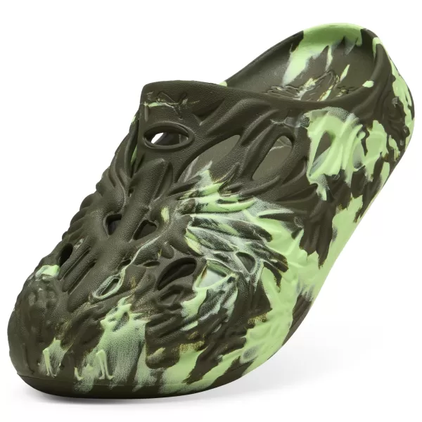  Hausschuhe PUMA MB.04 SLIDE 397665_14 DUNKLES OLIV/PRICKELNDES LICHT 