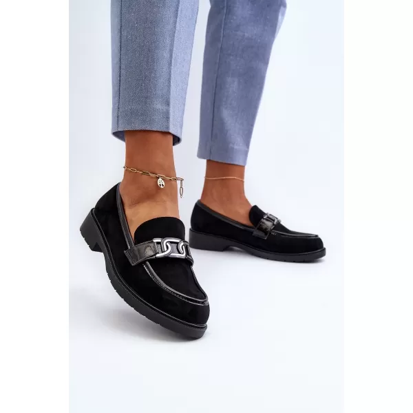  Damenmokassins S.BARSKI HY350A SCHWARZ 