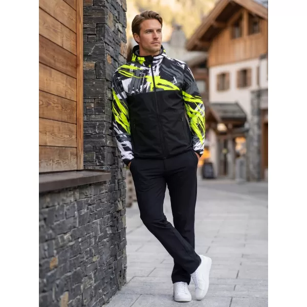  Premium-Softshelljacke für Herren ALTISPORT VOJ/ALM039JACK01 SCHWARZ UND GELB 