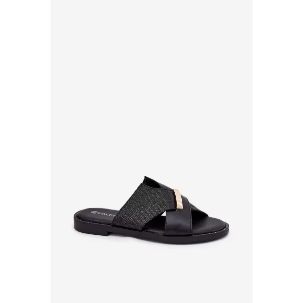  Damenhausschuhe VINCEZA 17385 SCHWARZ 