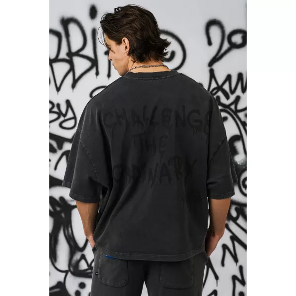  Übergroßes T-Shirt für Herren NEBBIA x Sexsdreams 809 SCHWARZ 