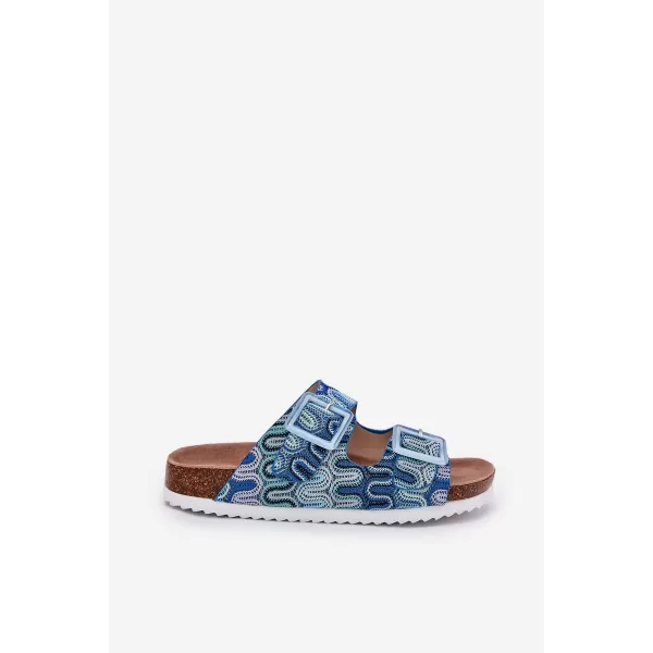  Damenhausschuhe S.BARSKI RB51-006 BLAU 