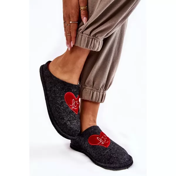  Damenhausschuhe BIG STAR KK276019 SCHWARZ/ROT Big Star Shoes 