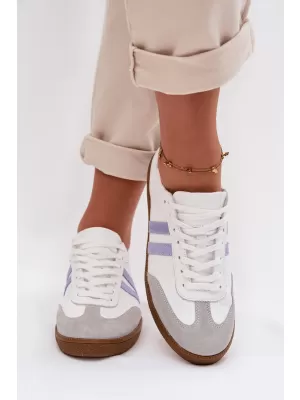 Damen-Sneaker ZAZOO N1068 WEIß/BLAUVIOLETT