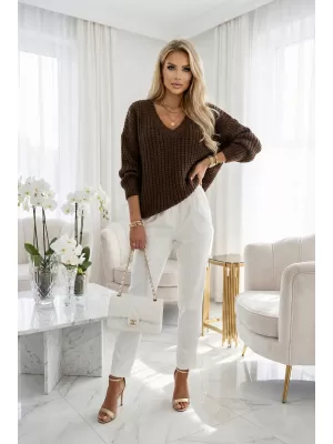 Damenpullover NUMOCO 661-2 SCHOKOLADE