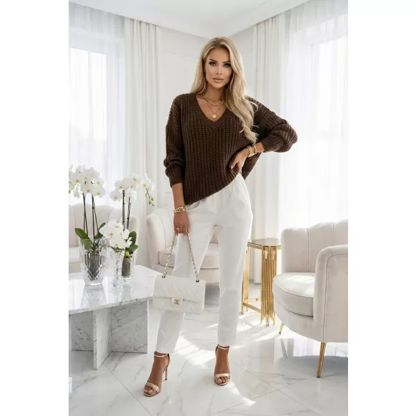  Damenpullover NUMOCO 661-2 SCHOKOLADE 
