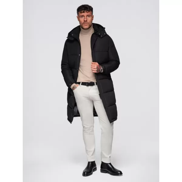  Herren-Winterjacke OMBRE OM-JALJ-0309 SCHWARZ 